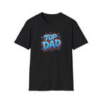 "Top Dad" Blue Graffiti Father T-Shirt