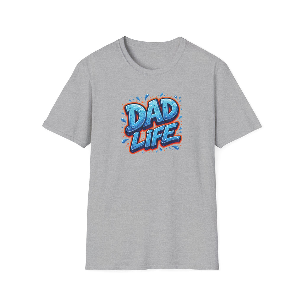 "Dad Life" Blue Graffiti Father T-Shirt