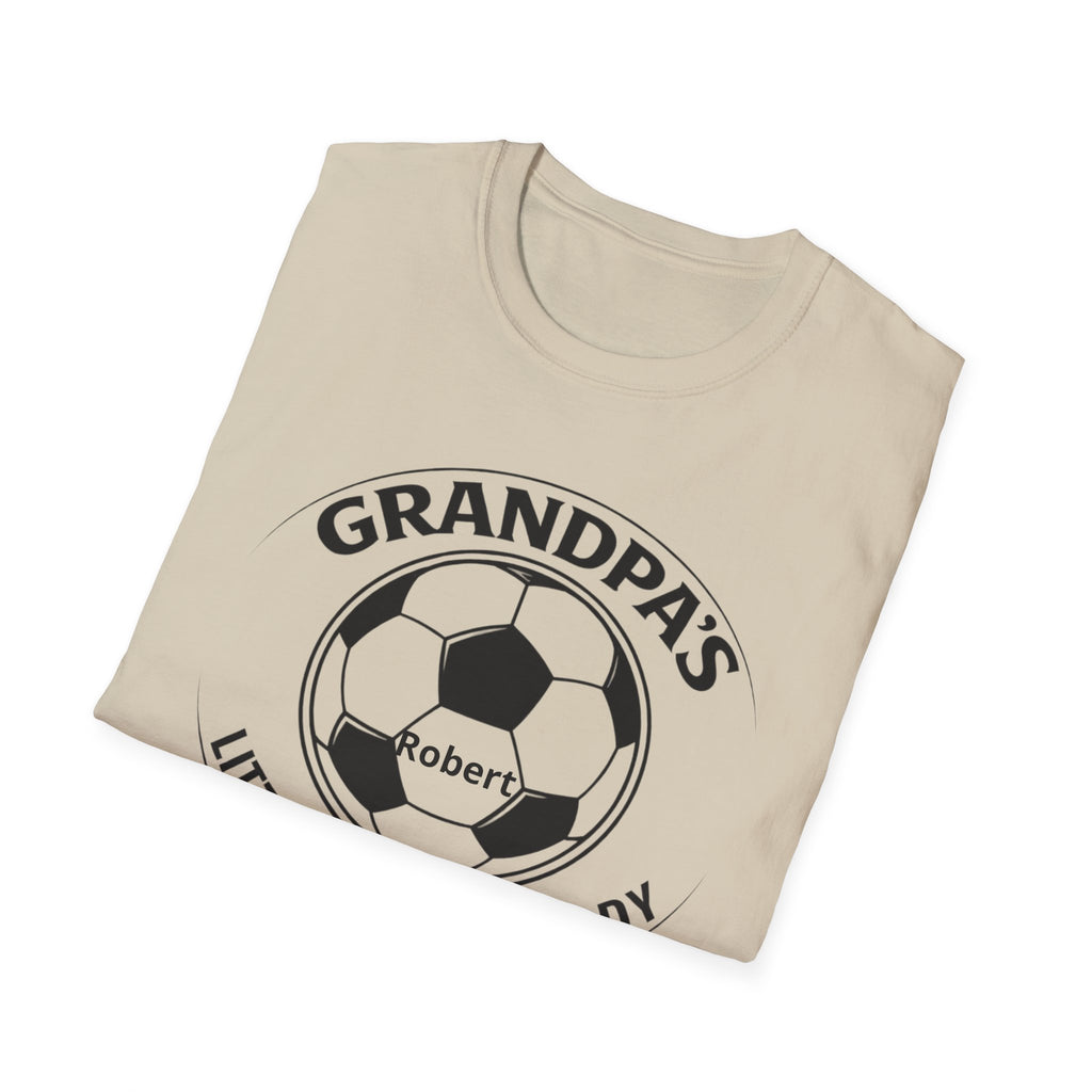 Grandpa's Little Football Buddy T-Shirt — Personalized Soccer Dad/Grandparent Gift
