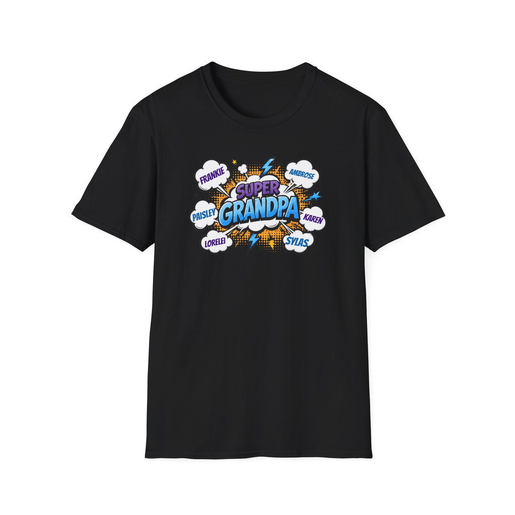 Super Grandpa Comic T-Shirt — "Super Grandpa" Funny Gift for Grandfathers