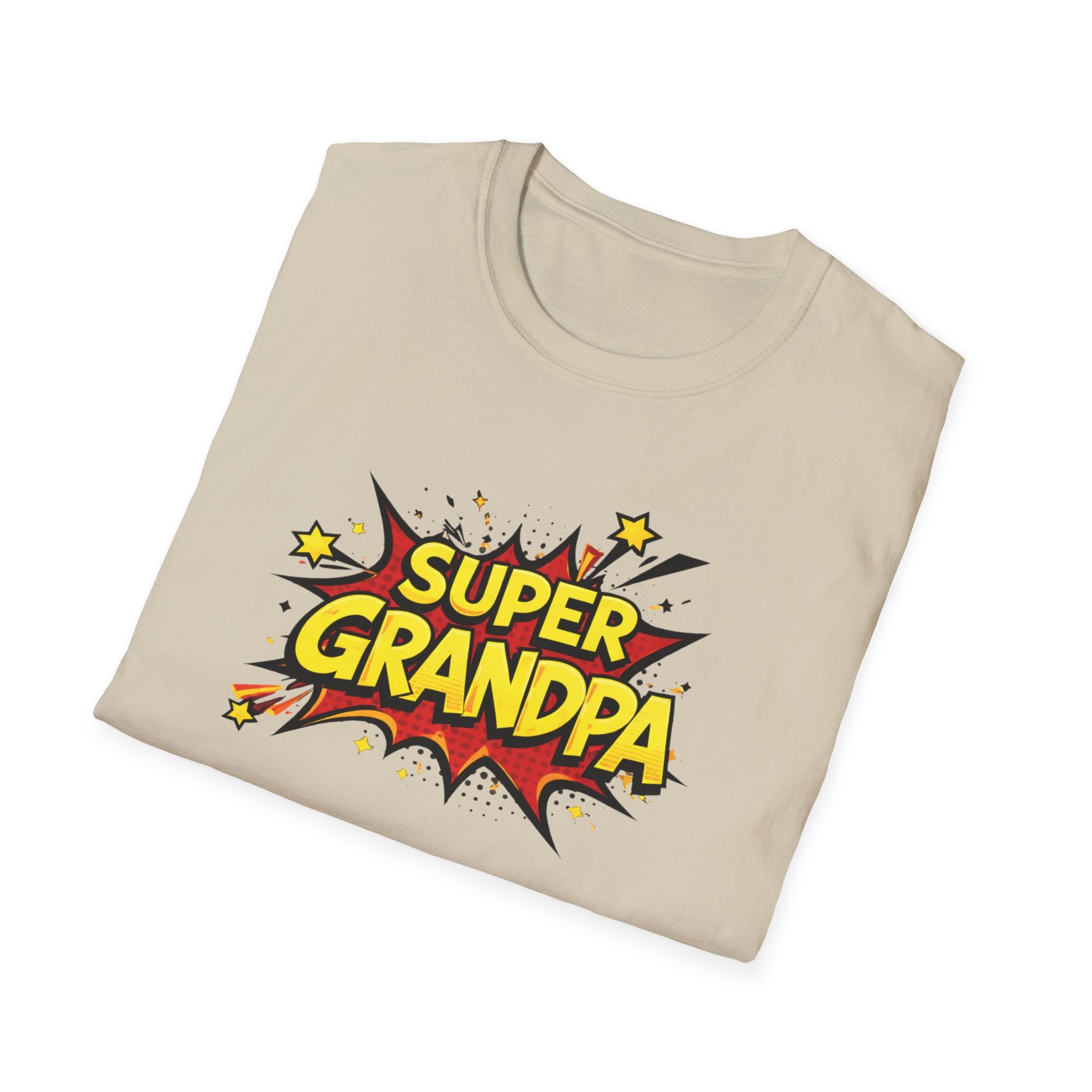 Super Grandpa T-Shirt – Comic Book Retro Graphic Tee for Grandfathers