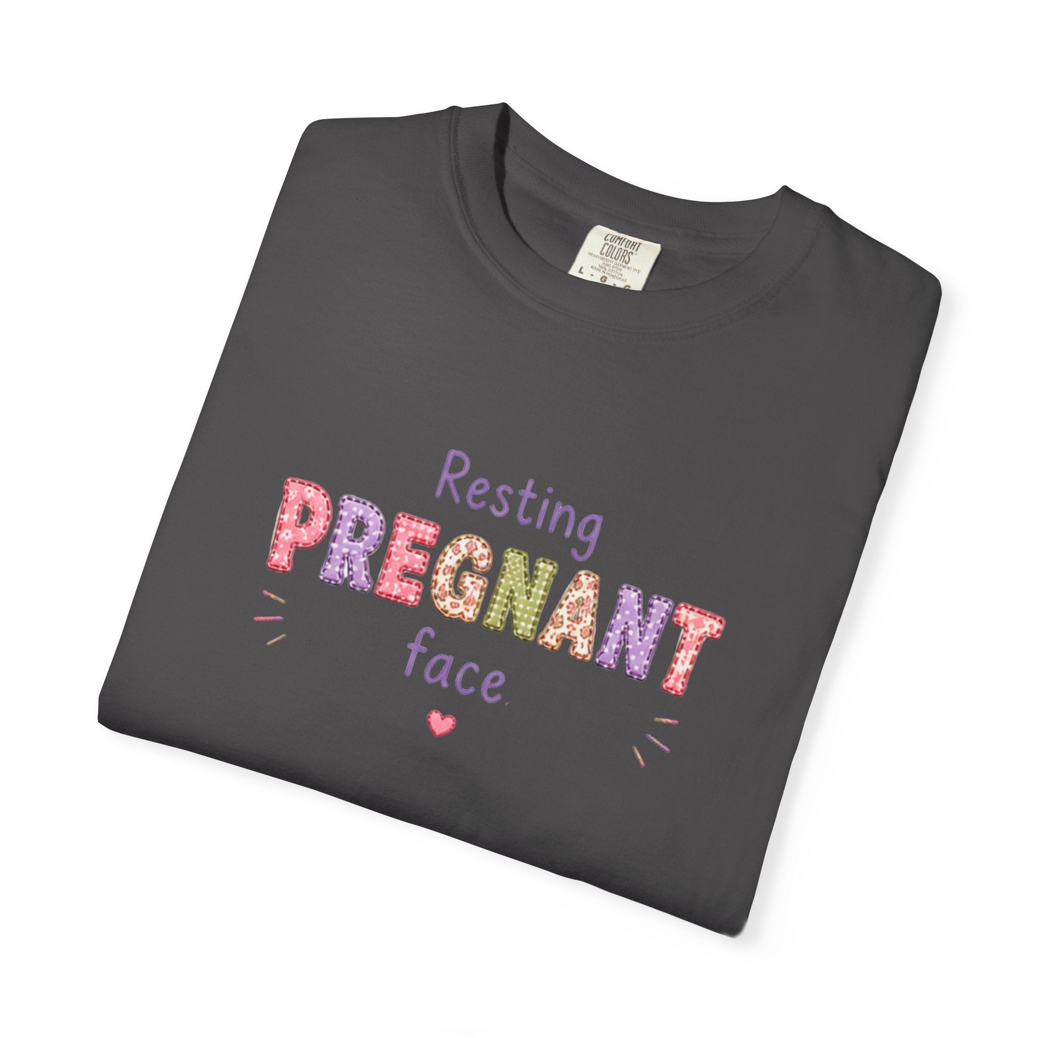 Pregnant Face T-Shirt — "Resting Pregnant Face" Cute Maternity Tee