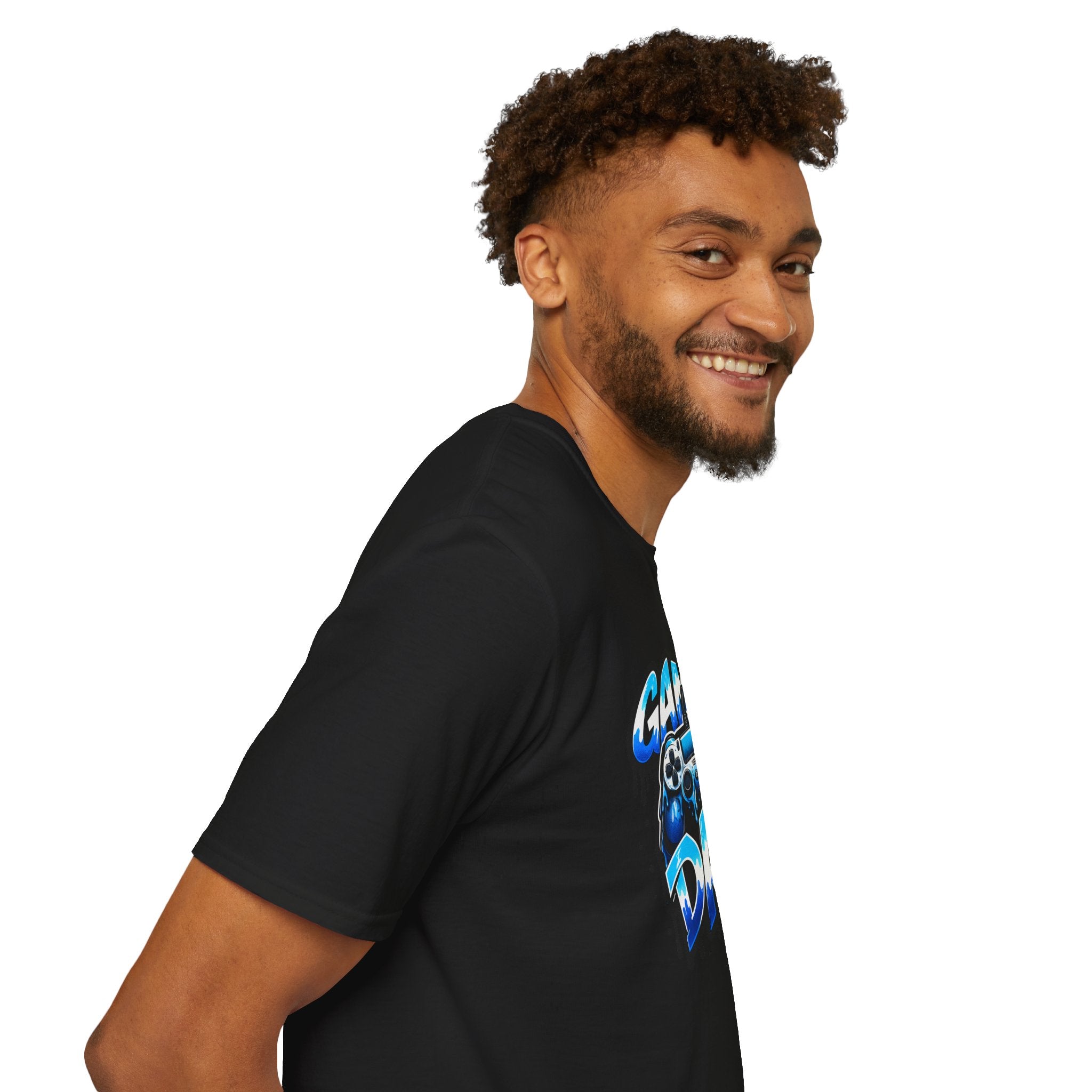 Gamer Dad T-Shirt — Blue Controller T-shirt