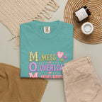 Mom Acronym Graphic T-Shirt — “M.O.M. Mess Overload Mini-Hugs” Cute Pastel Mothers Day Tee