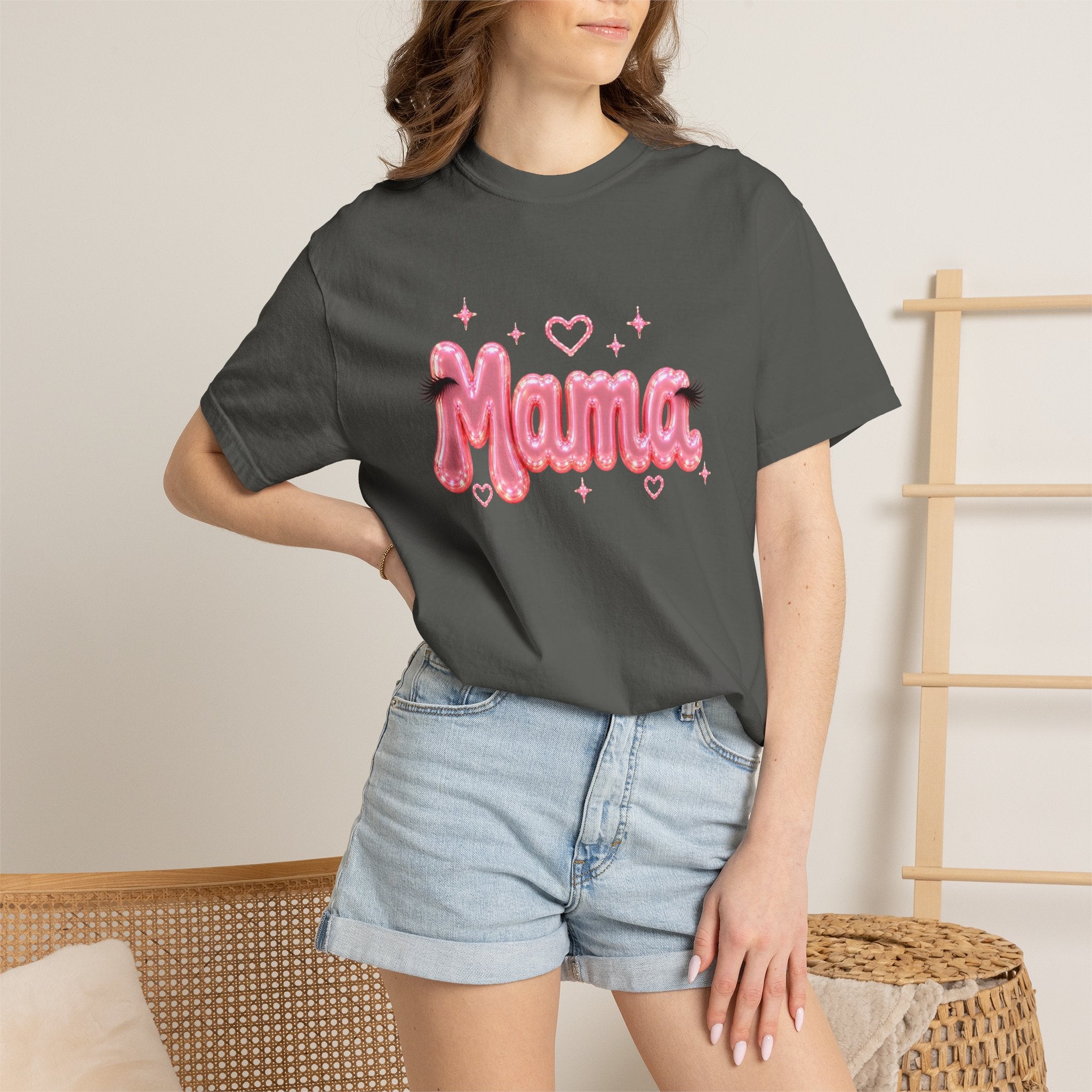 MAMA Pink Balloon Eyelashes T-Shirt