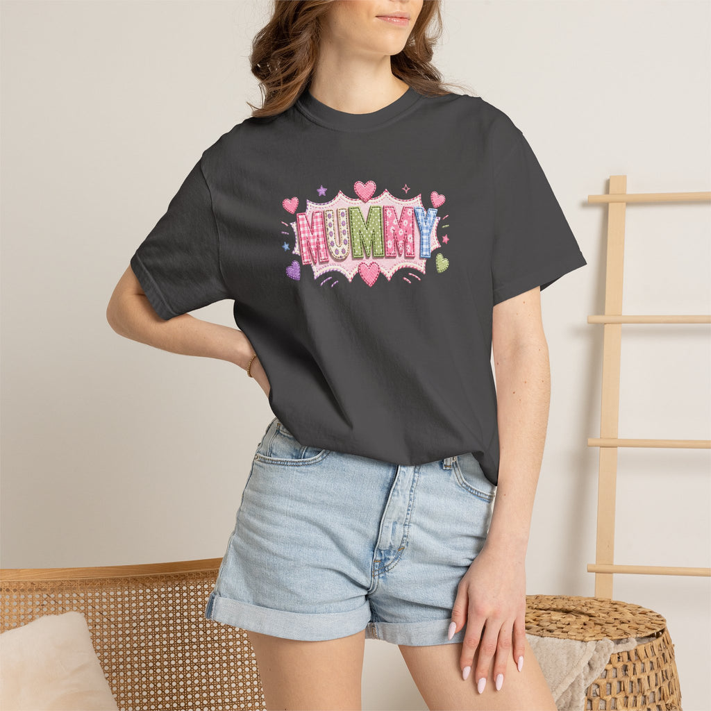 Mummy Heart Graphic T-Shirt — Cute Pastel ‘MUMMY’ Design, Mother’s Day Gift