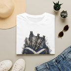 Bagpipes Following Scotland Flag Tee