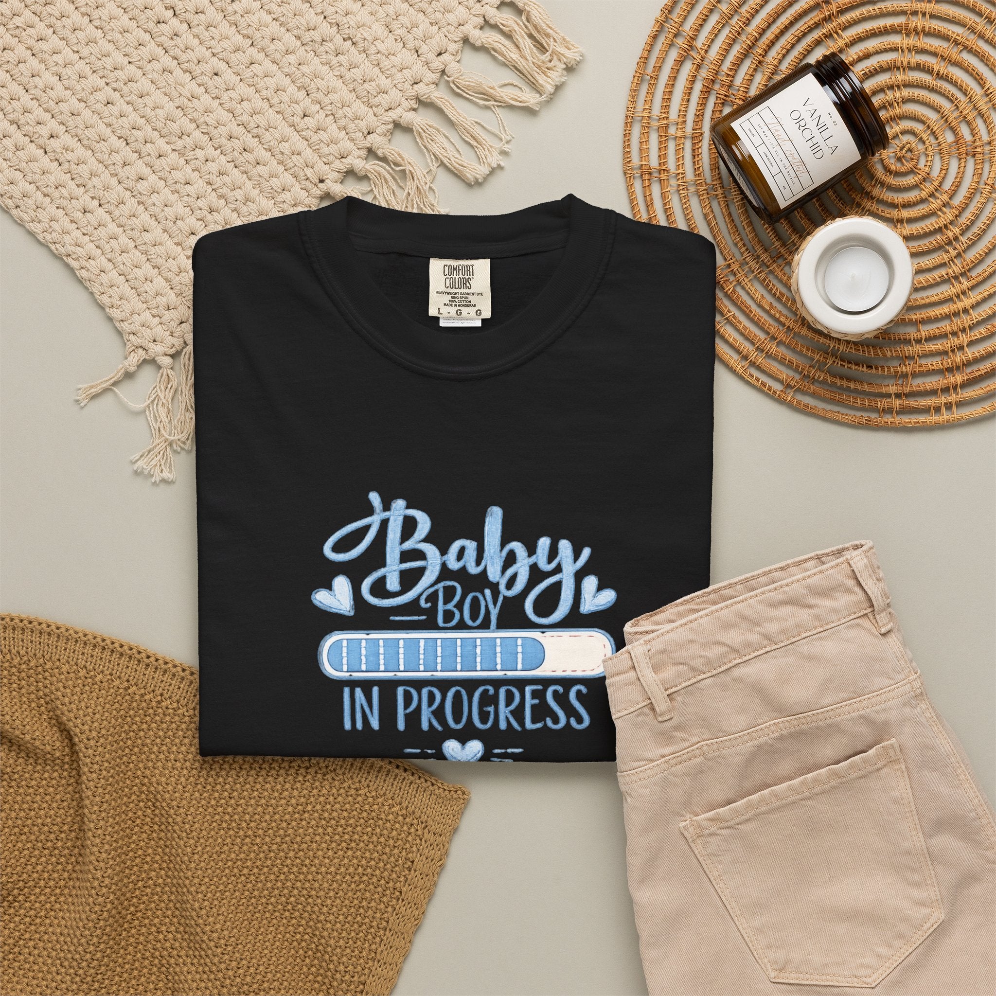 Baby Boy In Progress T-Shirt — Pregnancy Announcement Tee