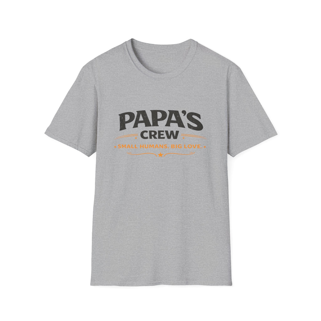 Papa's Crew T-Shirt — "Small Humans, Big Love" Grandpa Gift