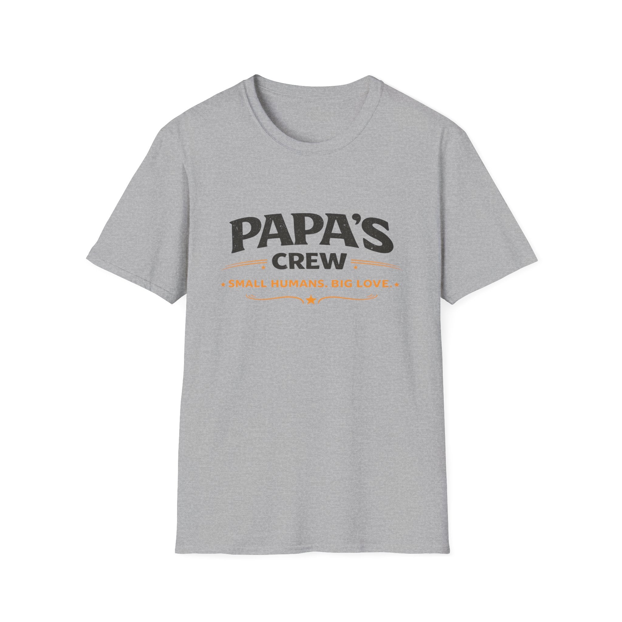 Papa's Crew T-Shirt — "Small Humans, Big Love" Grandpa Gift