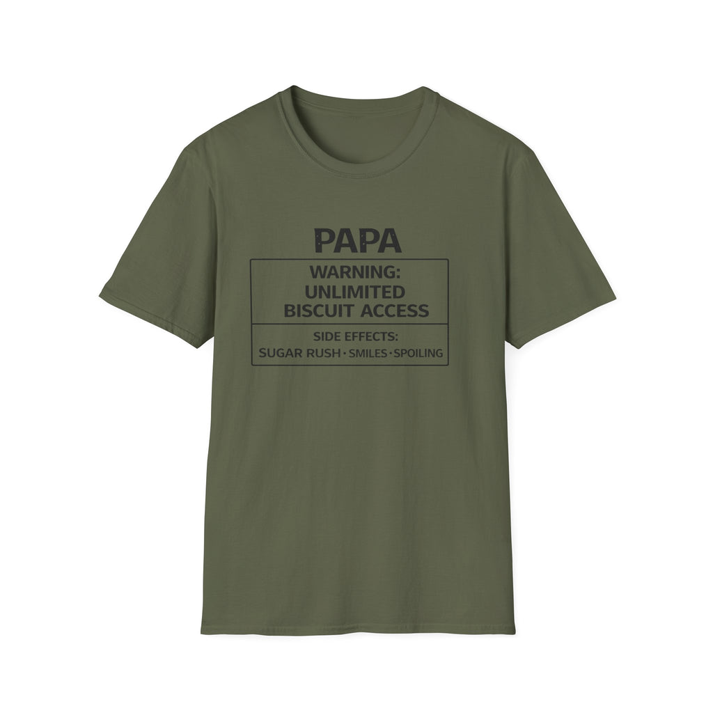 Papa Warning: Unlimited Biscuit Access T-Shirt