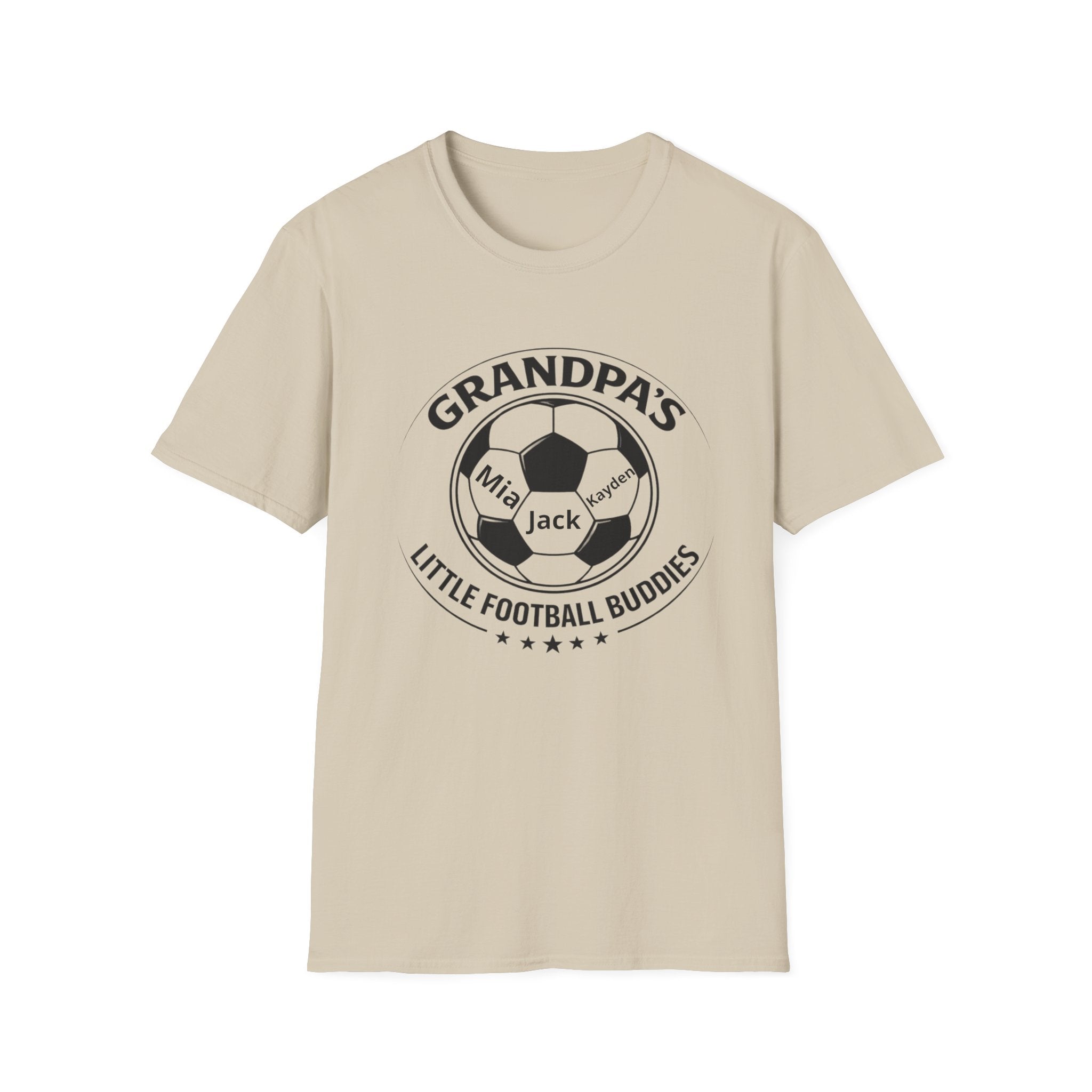 Grandpa's Little Football Buddies T-Shirt — Personalized Soccer Dad/Grandad Gift