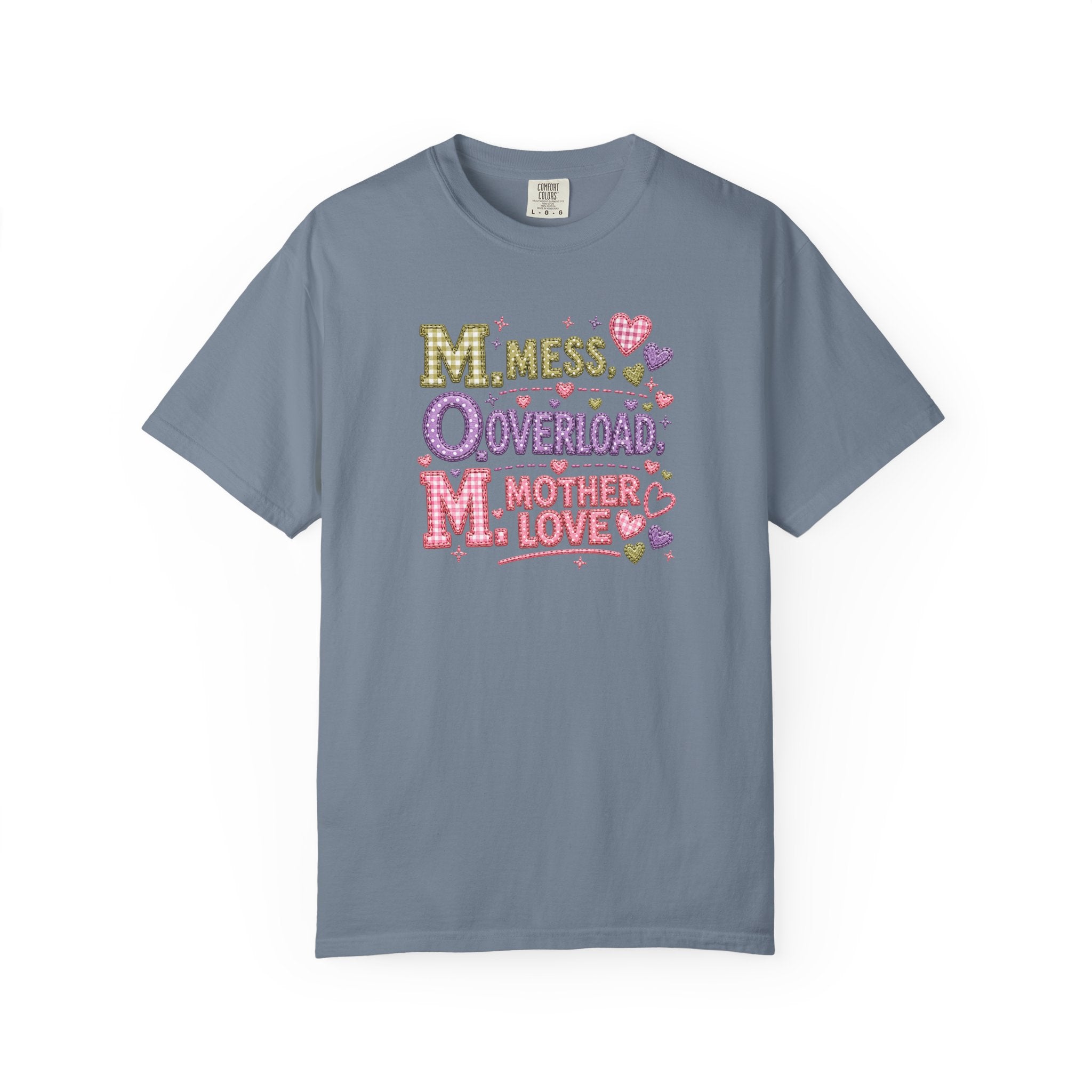 Mom Overload T-Shirt — "Mess, Overload, Mother Love" Cute Mom Graphic Tee