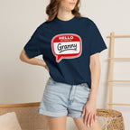 Hello My Name Is Granny T-Shirt - Funny Grandma Gift, Retro Name Badge Tee