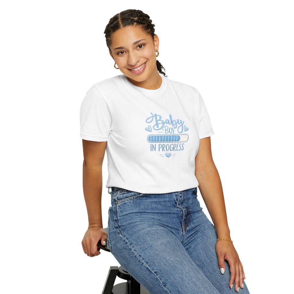 Baby Boy In Progress T-Shirt — Pregnancy Announcement Tee