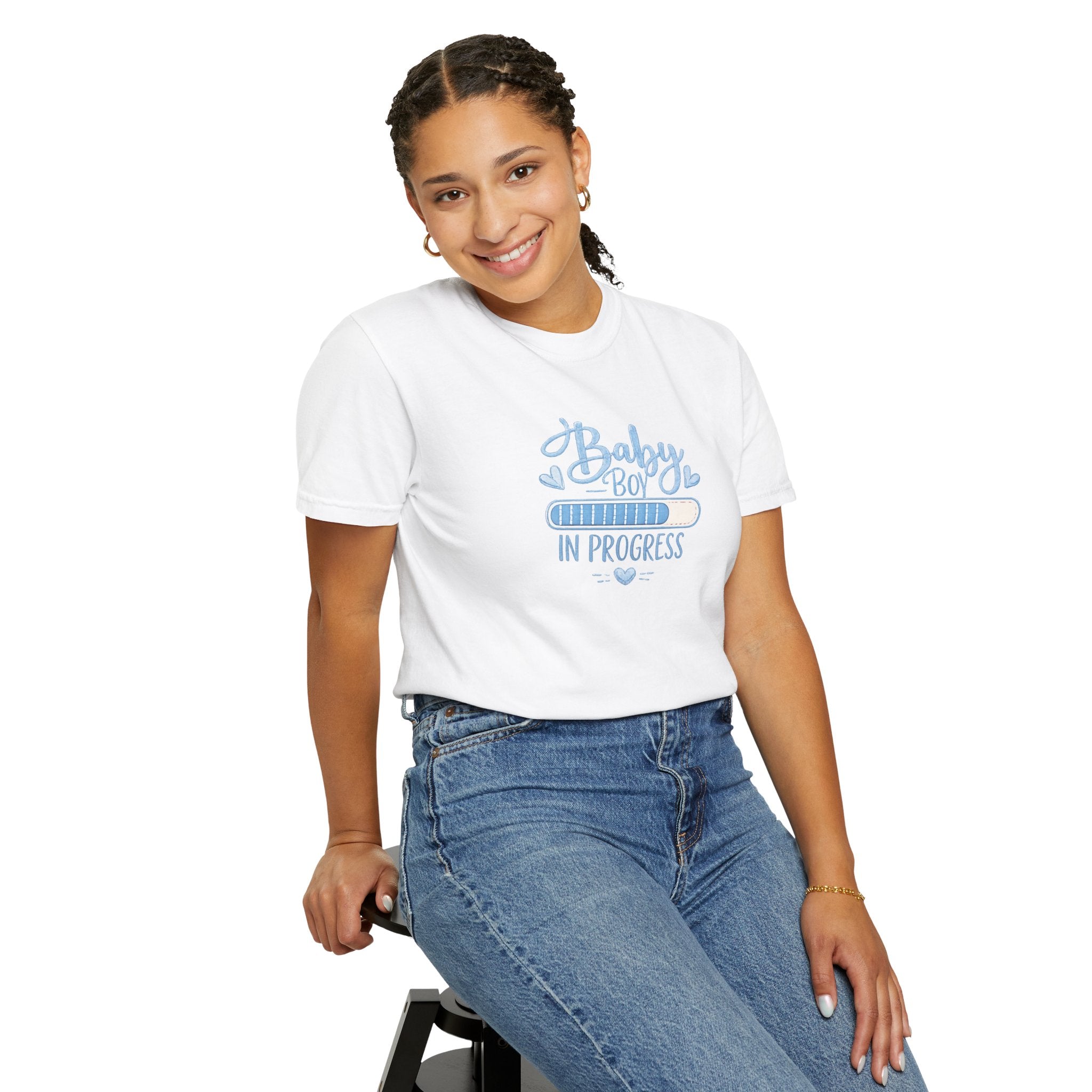Baby Boy In Progress T-Shirt — Pregnancy Announcement Tee