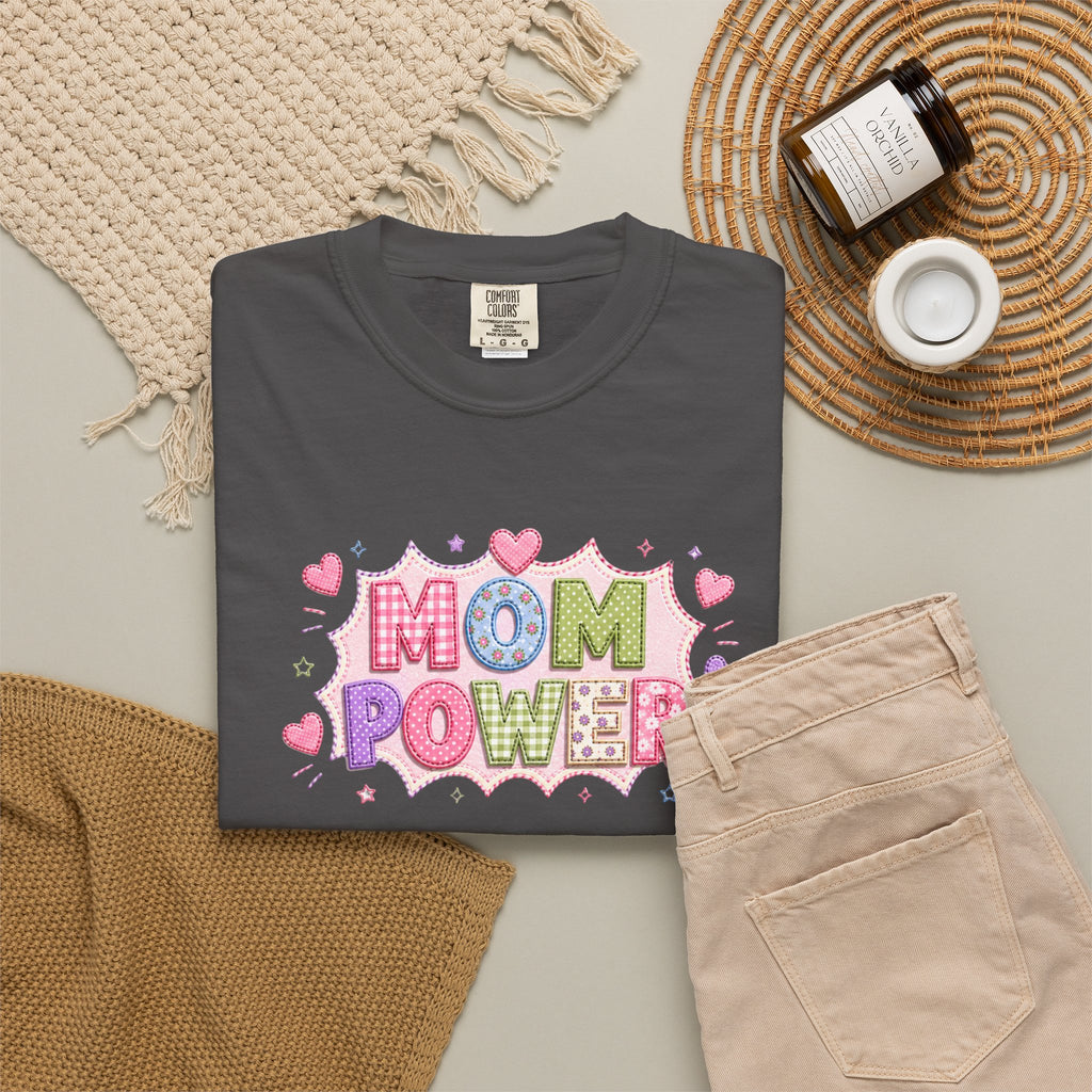 Mom Power T-Shirt — Cute Pastel Heart Mother's Day Tee