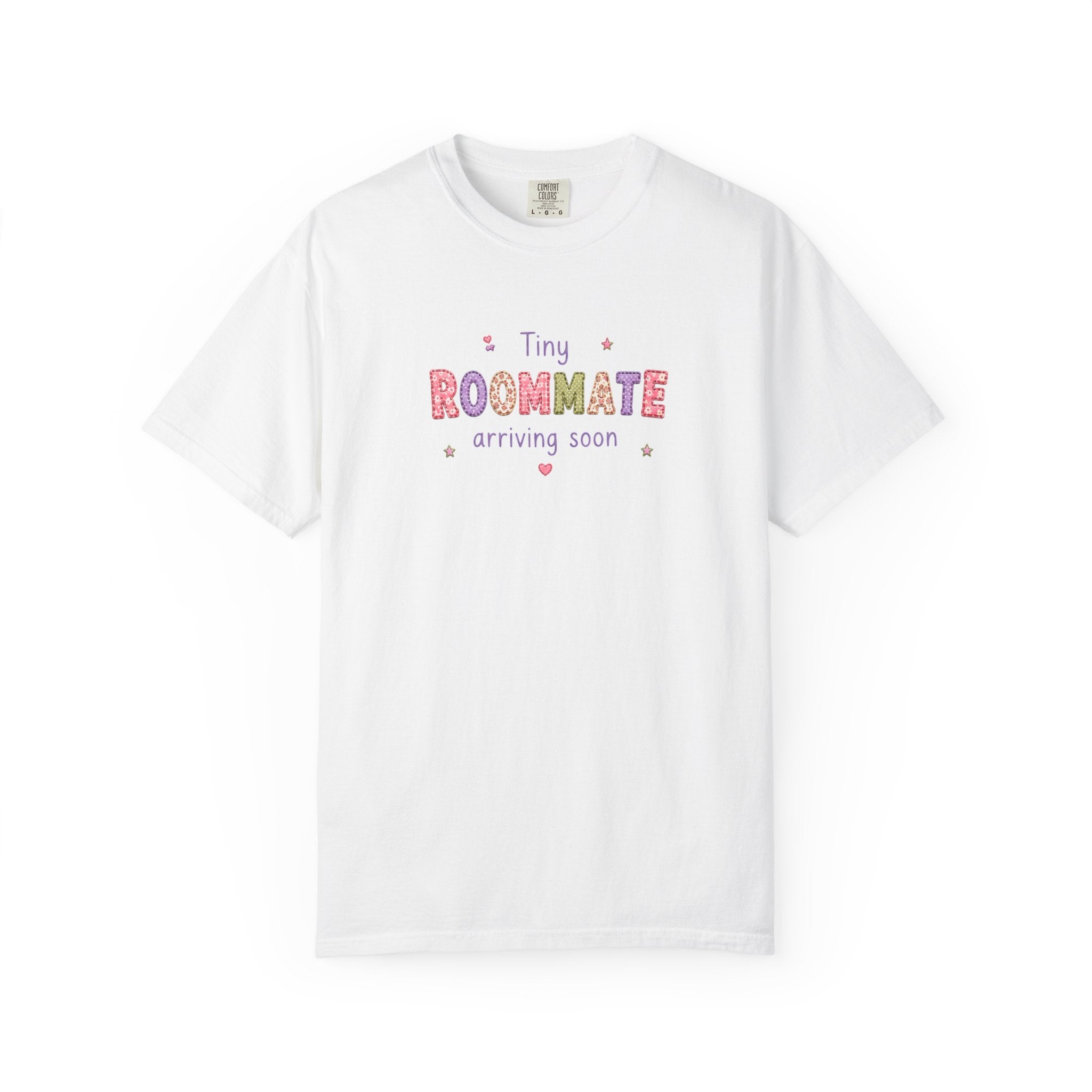 Tiny Roommate Pregnancy Announcement T-Shirt