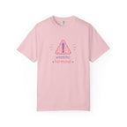 T-Shirt — "Warning: Hormonal" Cute Pink Gingham Alert Graphic