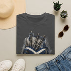 Bagpipes Following Scotland Flag Tee