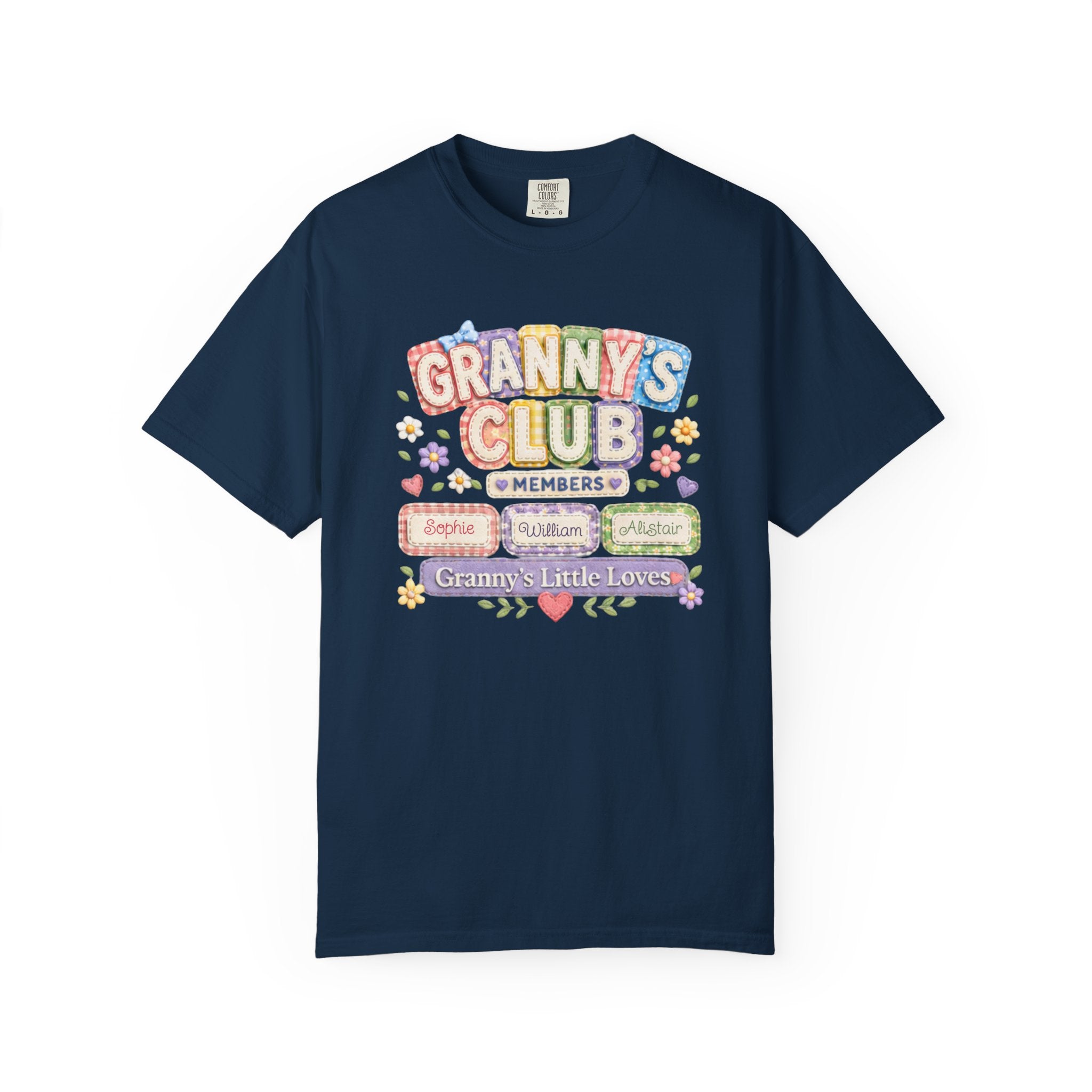 Granny's Club T-Shirt — Personalized Grandma Member Floral Tee