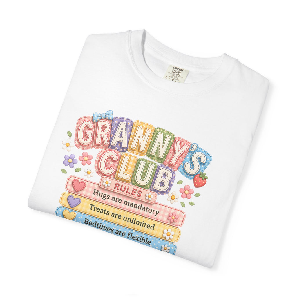 Granny's Club T‑Shirt – Cute Pastel 'Granny's Club' Rules Graphic Tee for Grandmothers