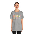 Gran Retro Patch Tee — Personalized 'Gran' Name Blocks Short Sleeve Shirt