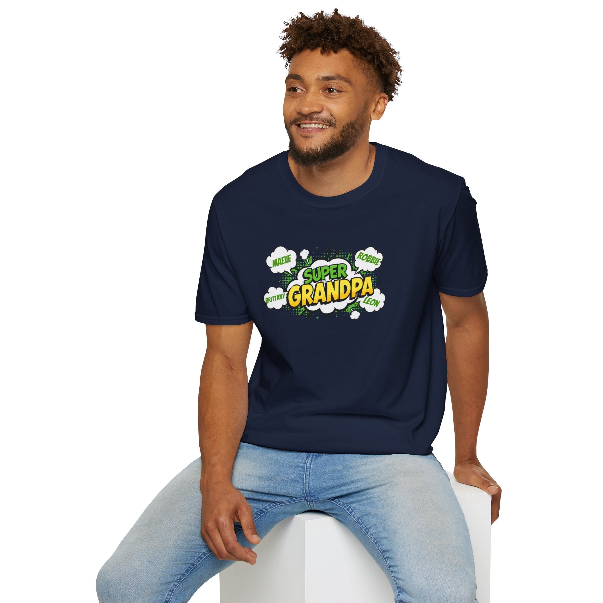 Super Grandpa T-Shirt – Comic Book Style Grandfather Gift