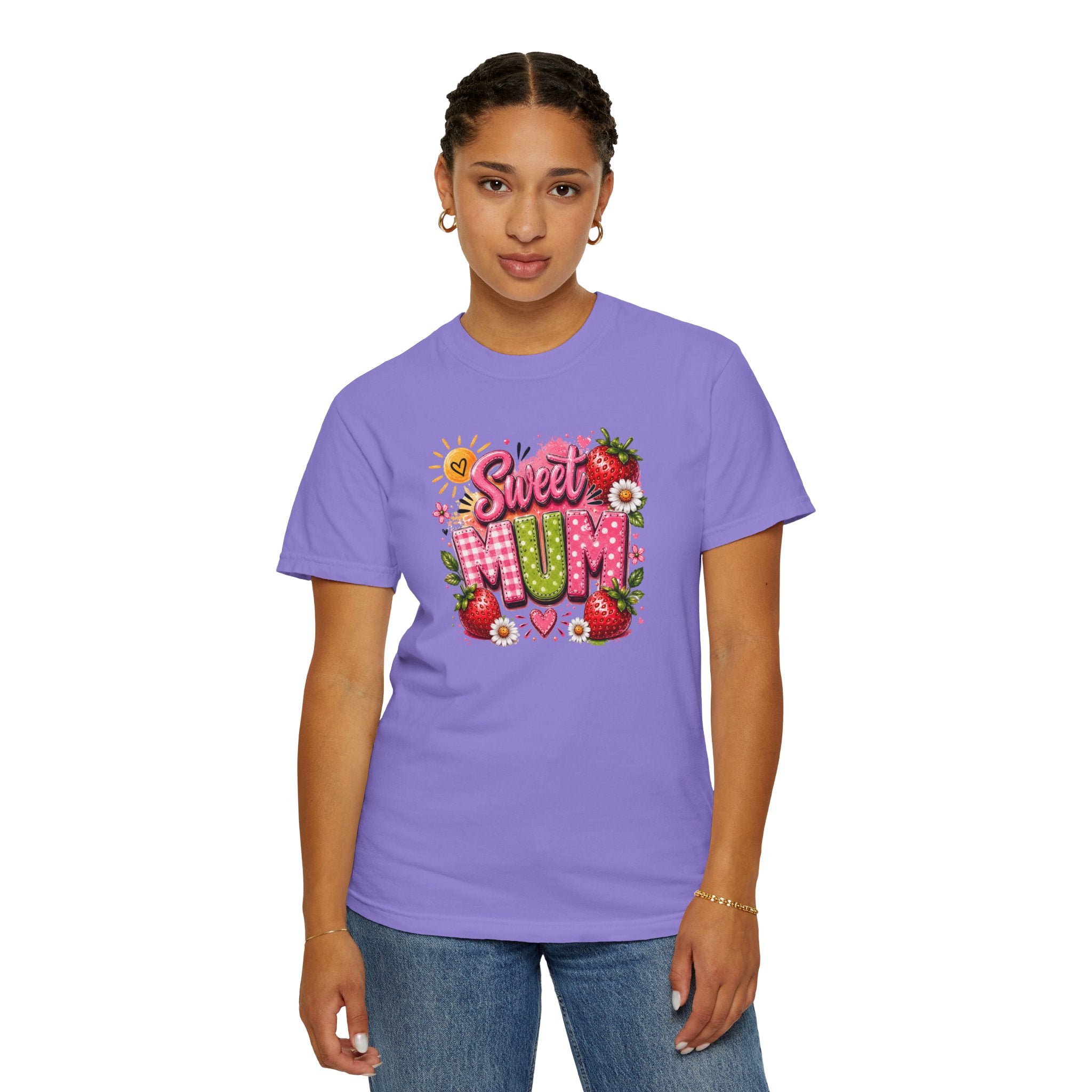 Sweet Mum T-Shirt — Floral Strawberry Mother's Day Tee