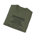 Grandad Warning T-Shirt – "Unlimited Biscuit Access" Funny Grandpa Gift