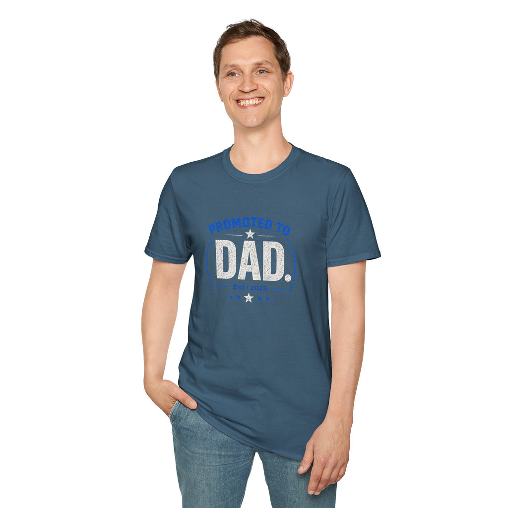 Promoted to Dad T-Shirt — New Dad Announcement Gift