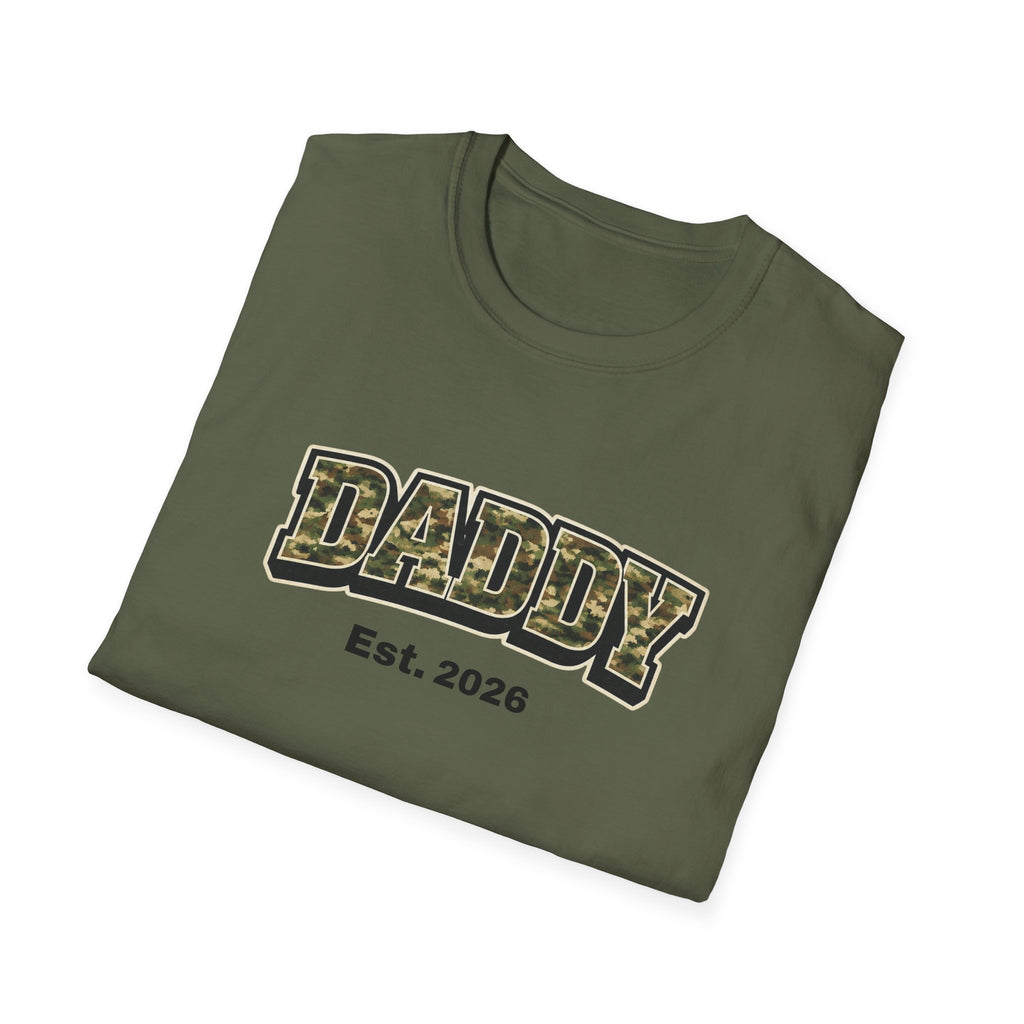 Daddy Est. 2026 Camo T-Shirt — New Dad Gift
