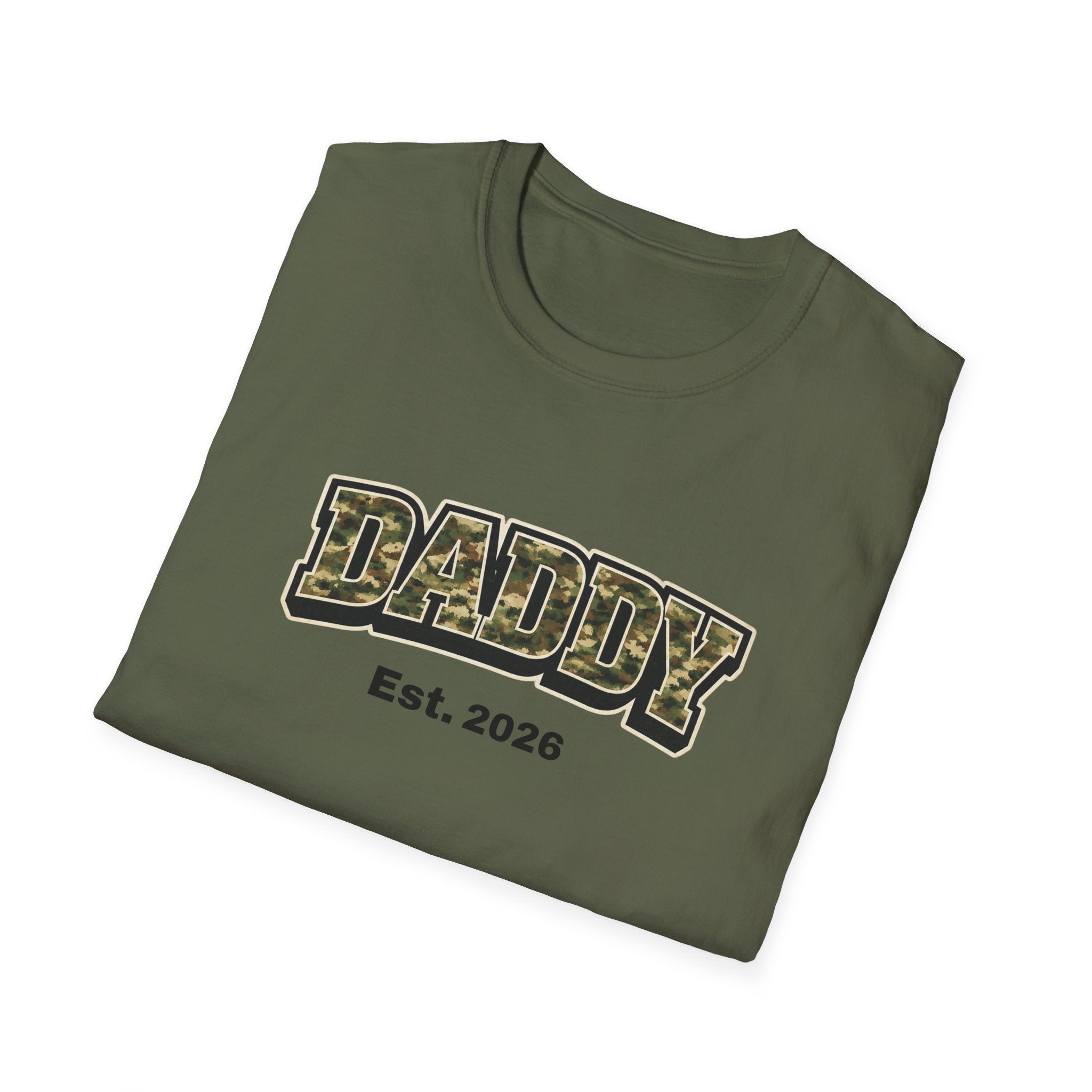 Daddy Est. 2026 Camo T-Shirt — New Dad Gift