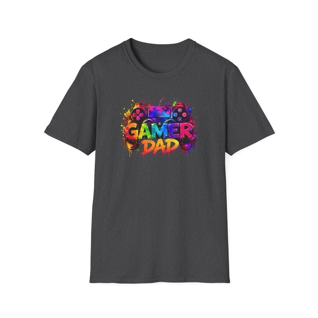 Gamer Dad Colourful Controller Design T-Shirt
