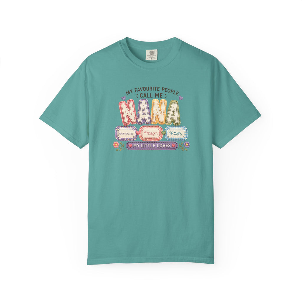 Nana T-Shirt — "My Favourite People Call Me Nana" Floral Grandma Gift Tee