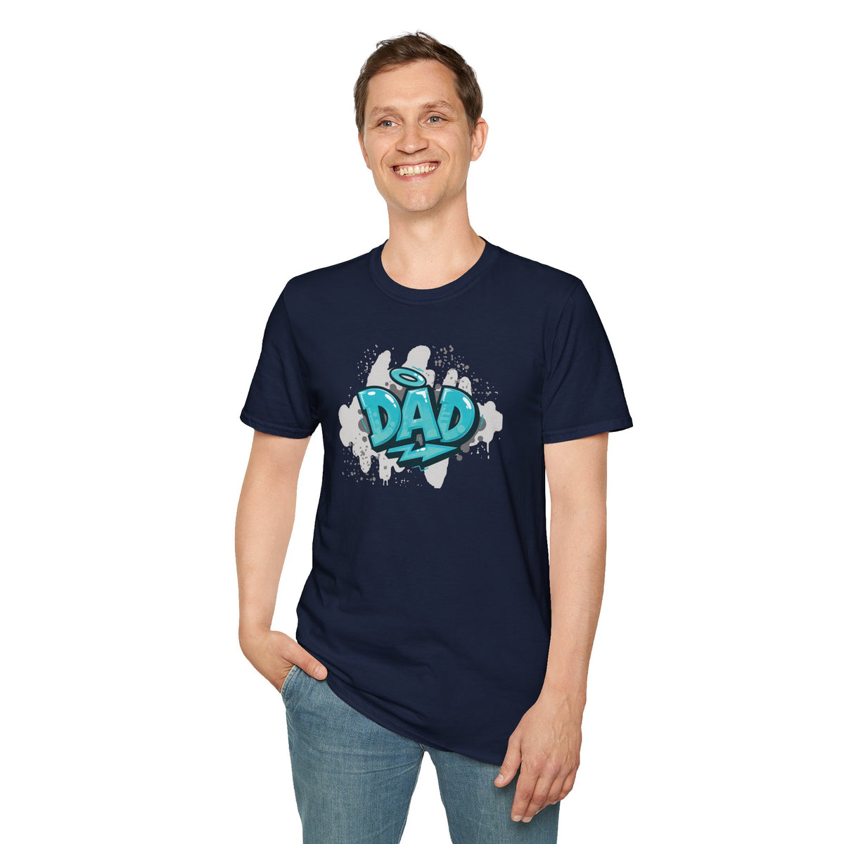 Dad Blue Graffiti T-Shirt