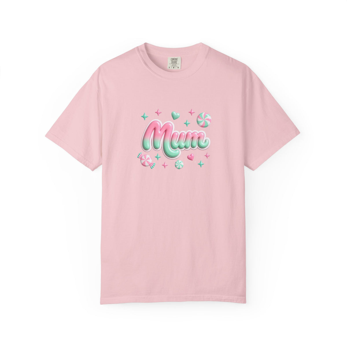 Mum Pastel Candy Script T-Shirt