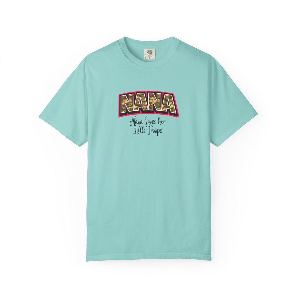 Nana Leopard Print T-Shirt — "Nana (who loves her little troops)" Grandma Gift
