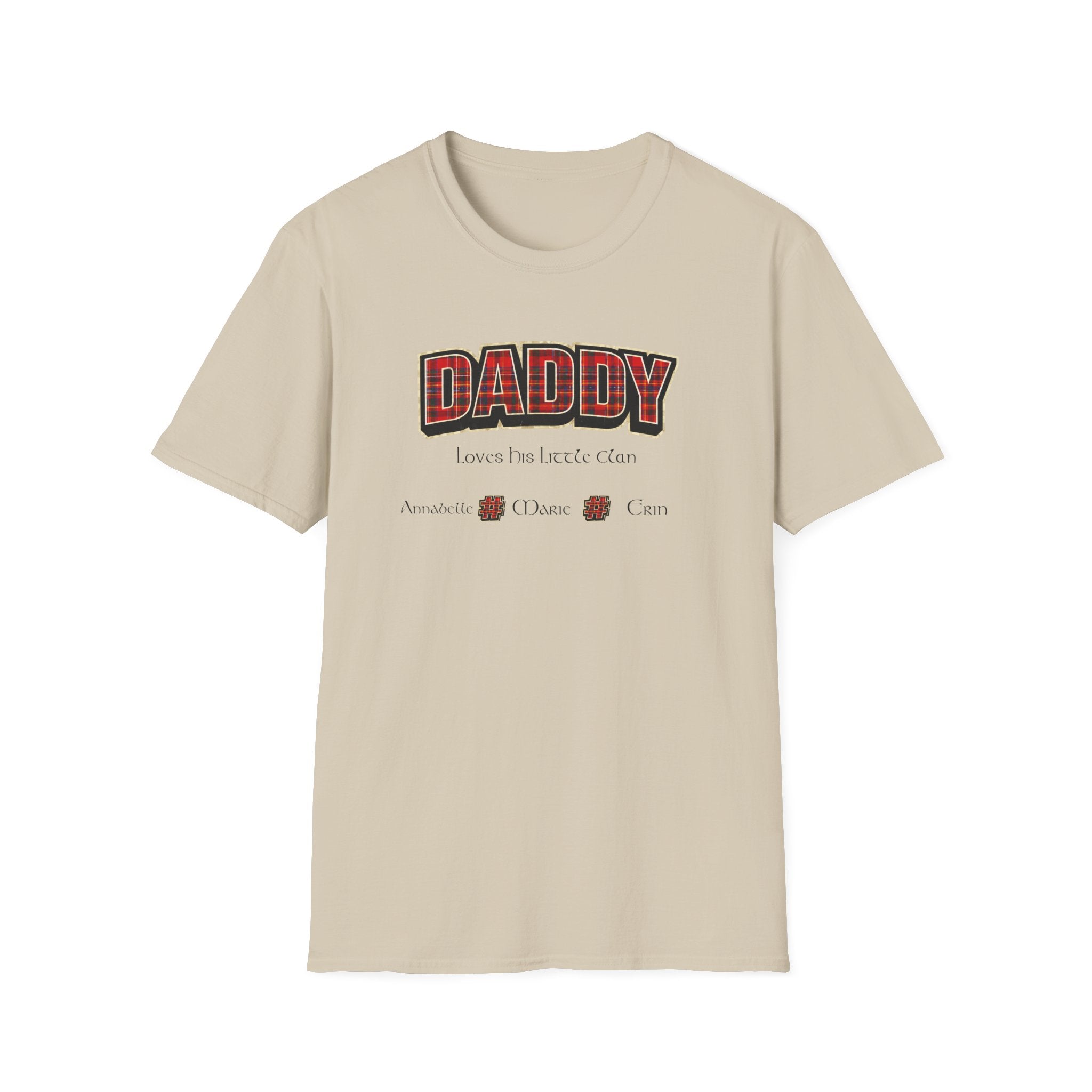 Daddy Plaid Father’s Day T-Shirt — 'Daddy Loves You More Than Coffee' Graphic Tee