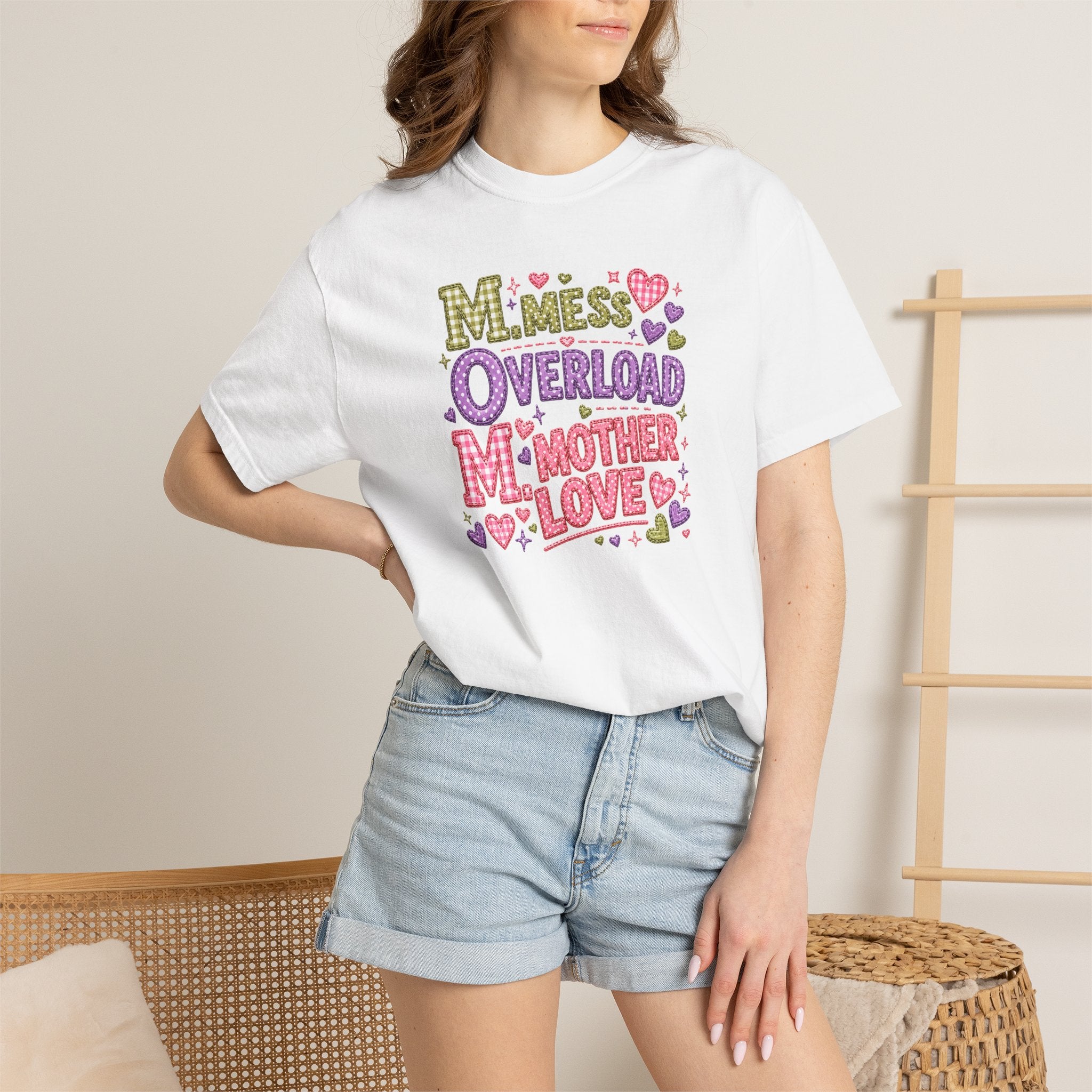 Mom Overload T-Shirt — Cute 'Mess Overload Mother Love' Mother's Day Tee