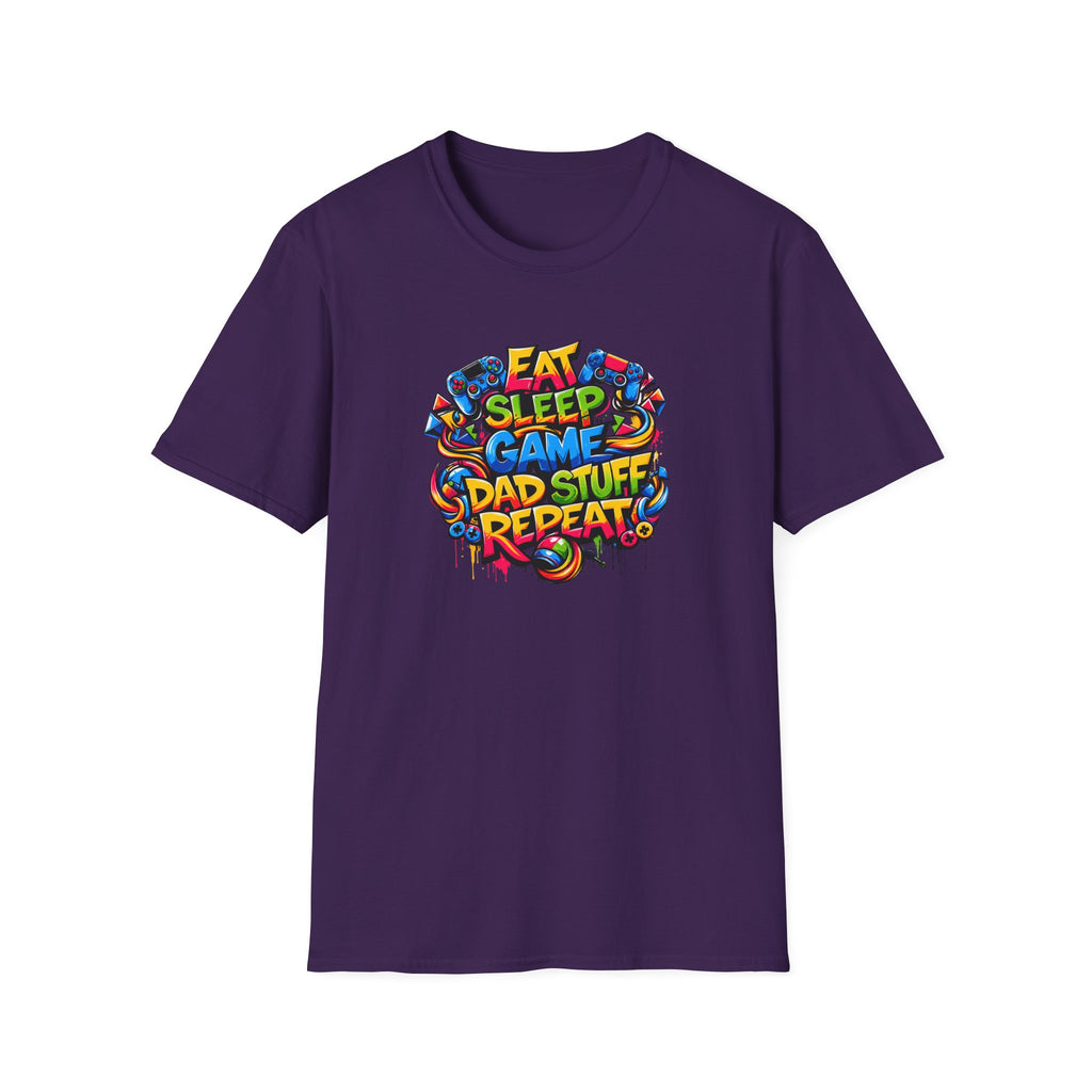 “Eat Sleep Game Dad Stuff Repeat” T-Shirt