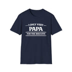 Papa T-Shirt — "I Only Visit Papa for the Biscuits" Funny Grandpa Gift