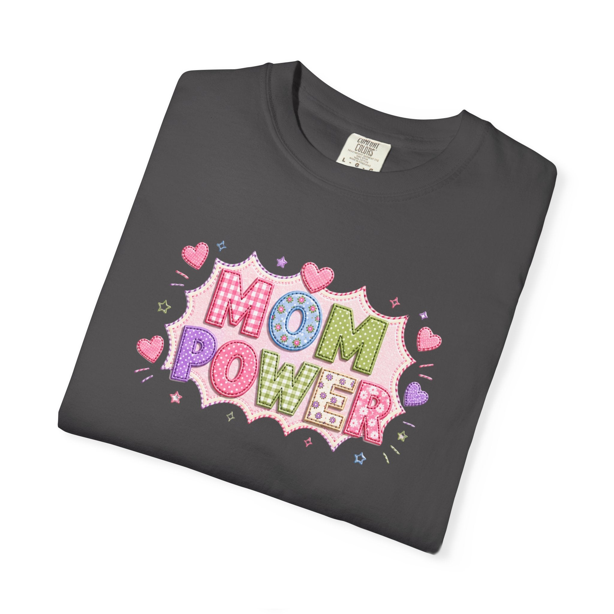 Mom Power T-Shirt — Cute Pastel Heart Mother's Day Tee