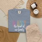Grandma T-Shirt — "Grandma the Heart of Our Family" Pastel Comfort Tee