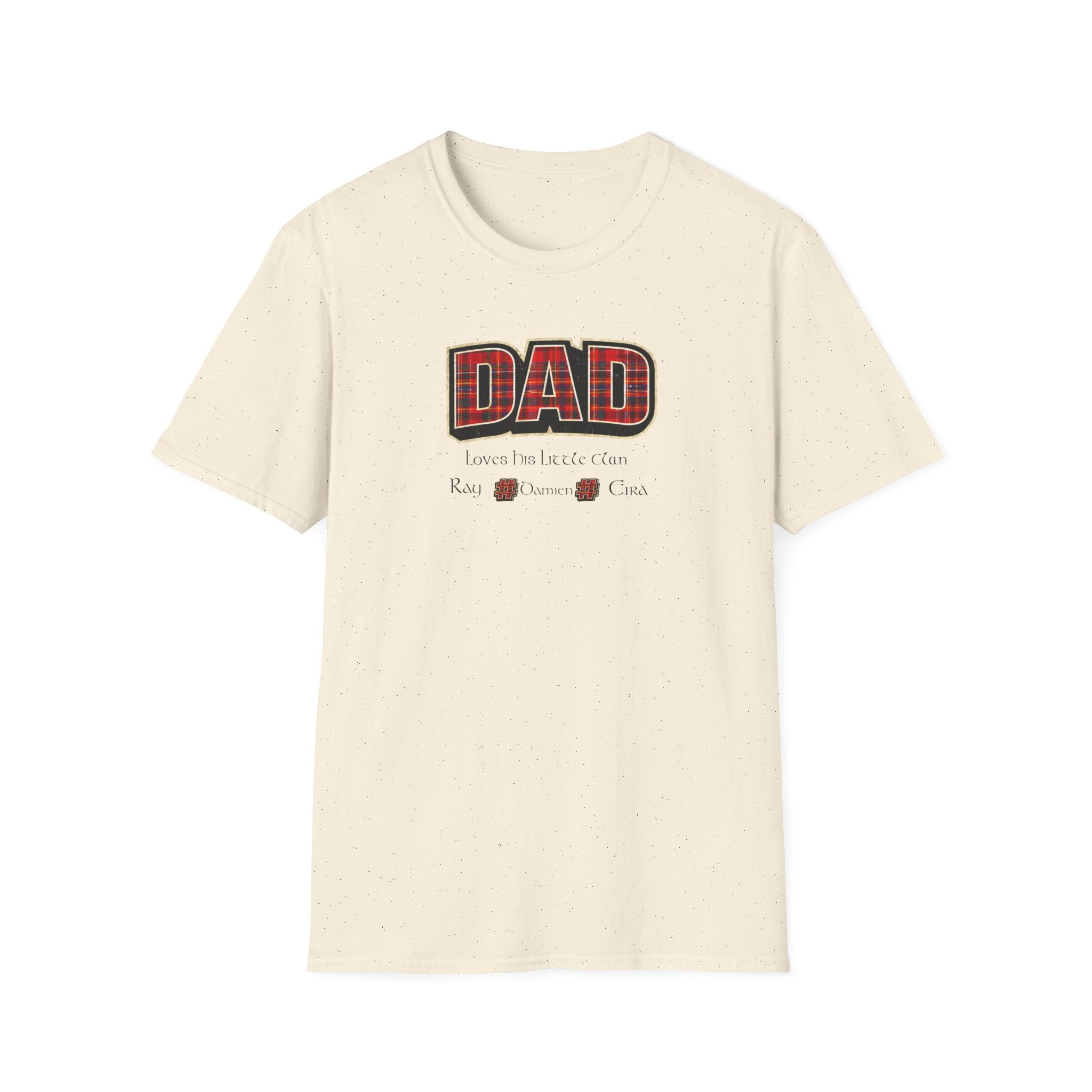 Dad Plaid Design T-Shirt – Rustic Father’s Day Gift