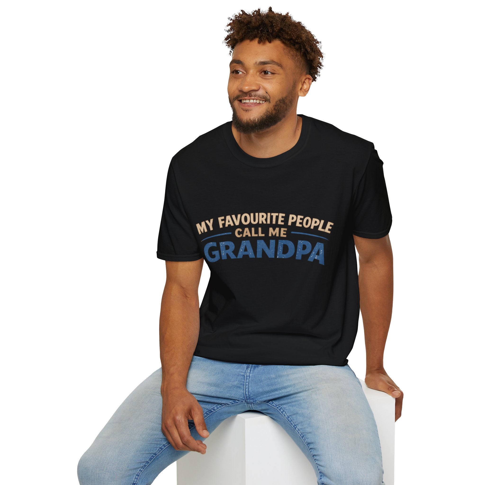 Grandpa T-Shirt - "My Favourite People Call Me Grandpa" Retro Family Gift