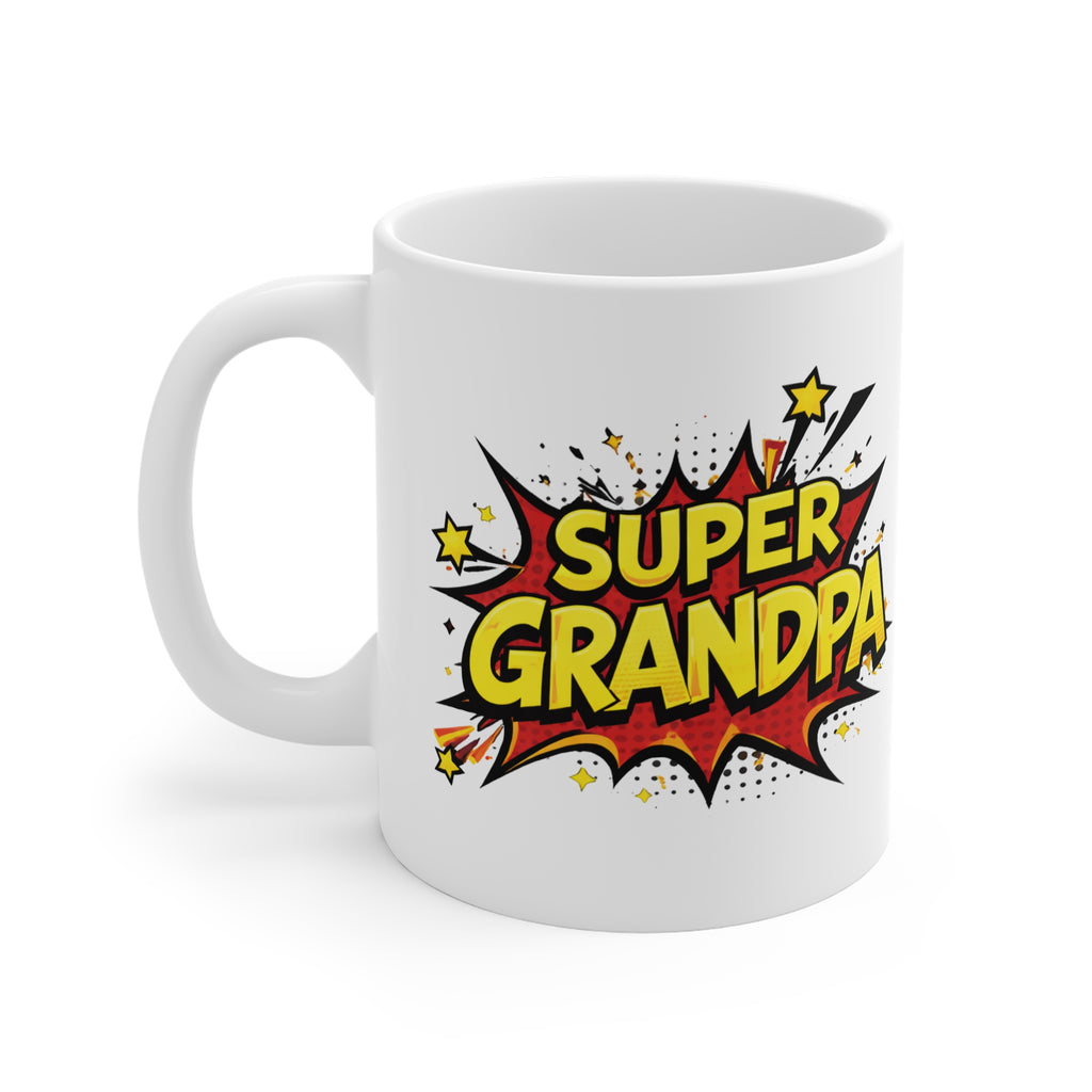 Super Grandpa Comic-Style Mug — Funny Gift for Grandpa (11oz)