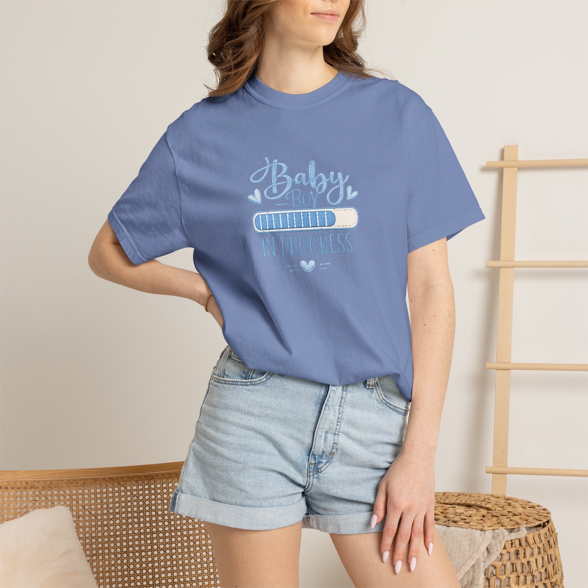 Baby Boy In Progress T-Shirt — Pregnancy Announcement Tee
