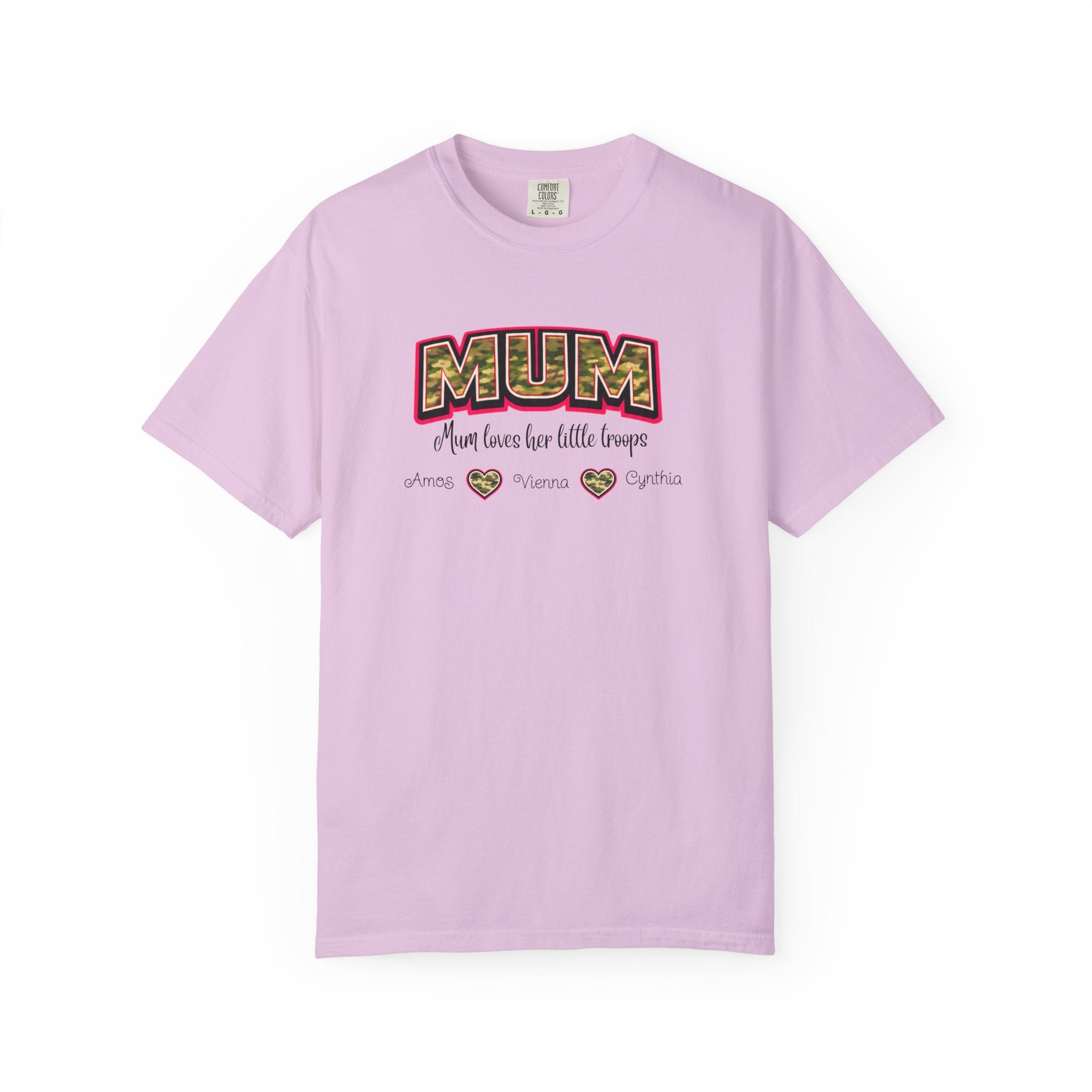 Mum Camo Print T-Shirt – "Mum, Mum loves her little meows" Mother's Day Tee