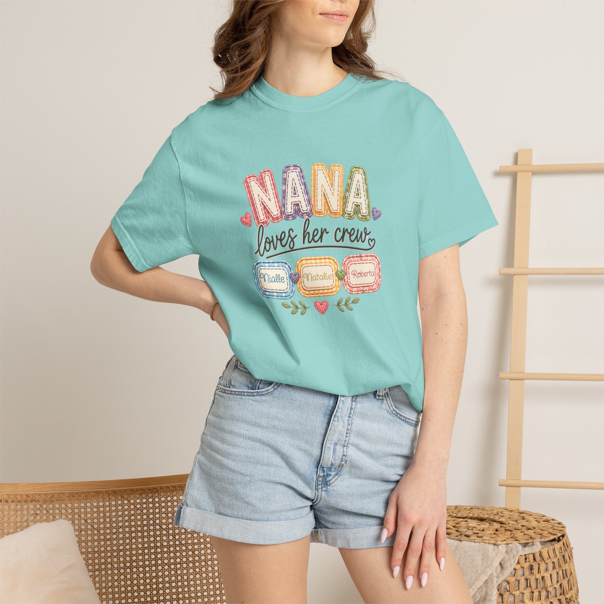 T-Shirt — “Nana Loves Her Crew” Colorful Grandma Family tee